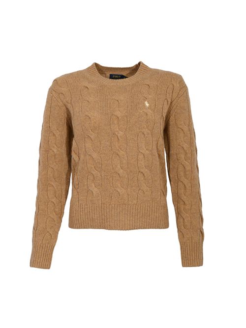 Maglione a trecce in misto lana e cachemire Beige POLO RALPH LAUREN | 211A91216005